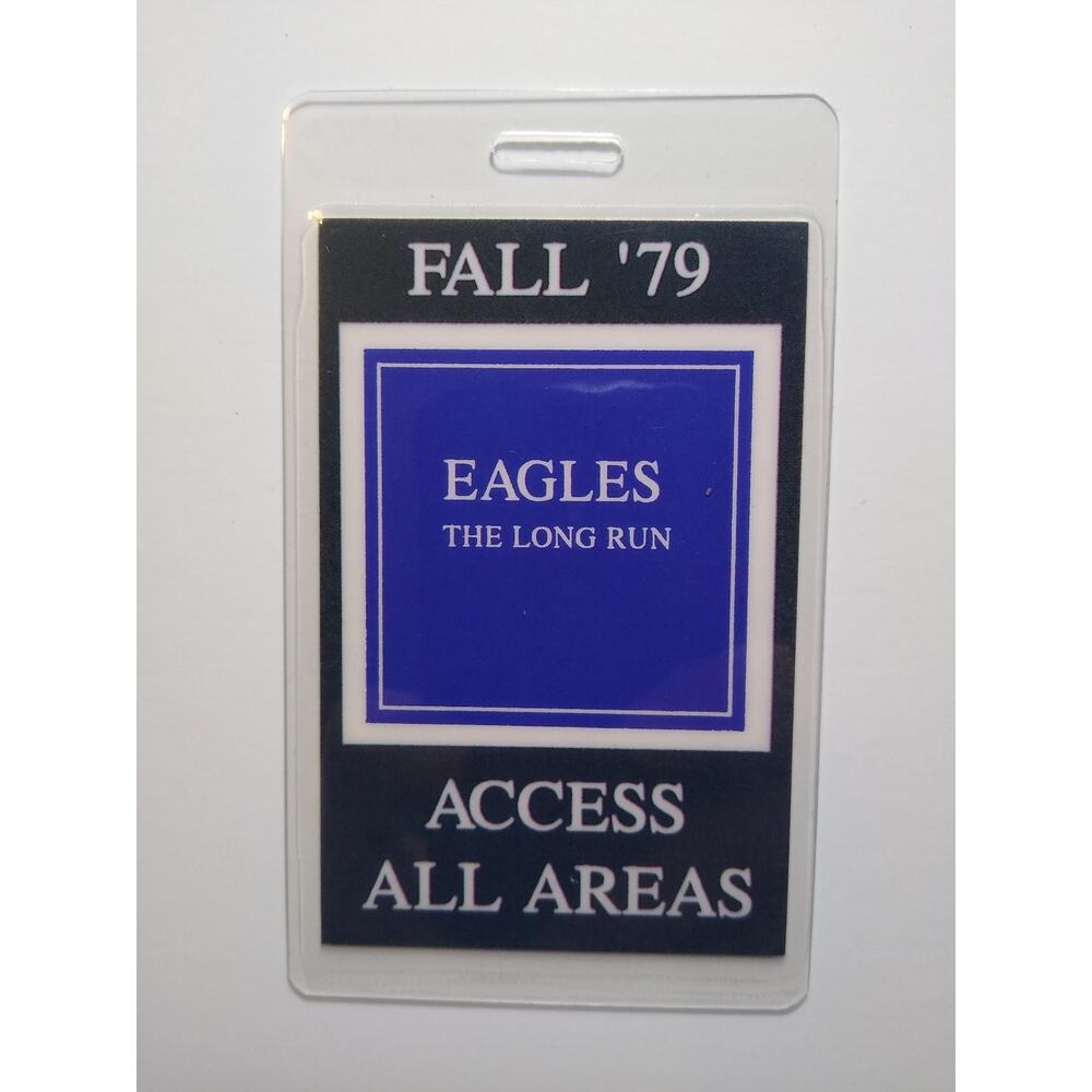 Vintage Eagles The Long Run FALL '79 Access All Areas Tour Pass Laminate